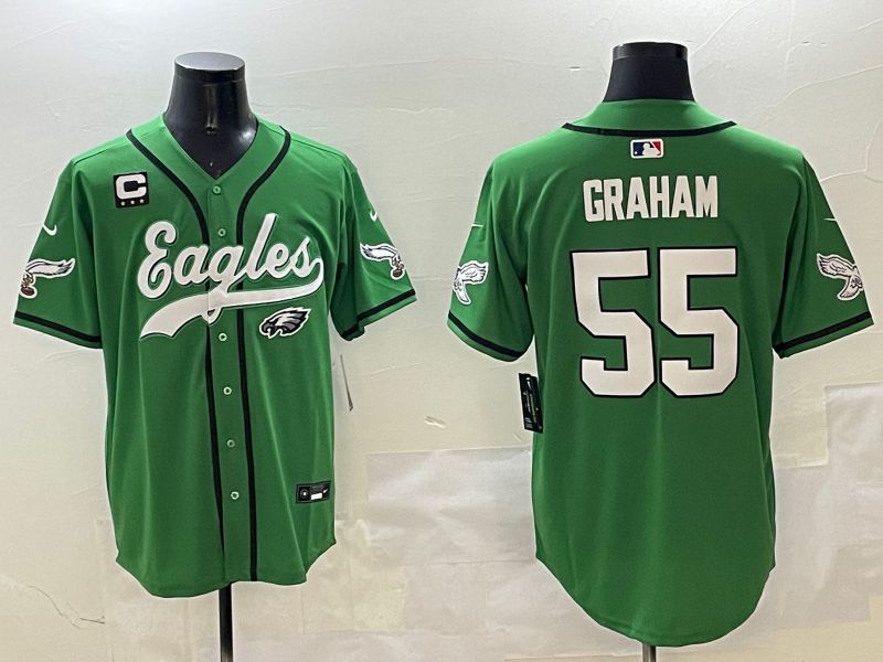 Men Philadelphia Eagles #55 Graham Green three generations Jointly Name 2025 Nike Limited NFL Jersey style 1